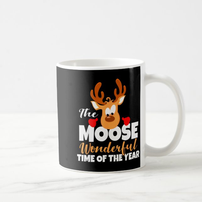 Caneca De Café The Moose Wonderful Time Of The Year Funny Christm (Direita)