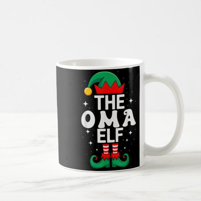 Caneca De Café The Oma Elf Funny Christmas Matching Family Group  (Direita)