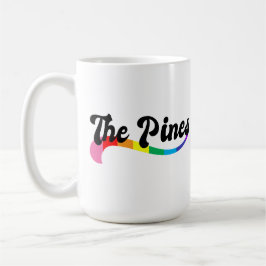 Caneca De Café The Pines Fire Island NY logotipo arco-íris orgulh