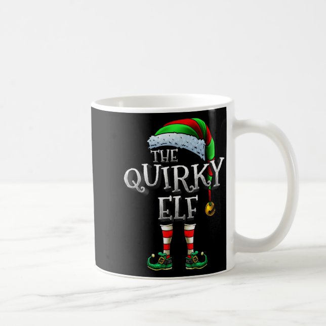 Caneca De Café The Quirky Elf Shirt Matching Family Quirky Christ (Direita)