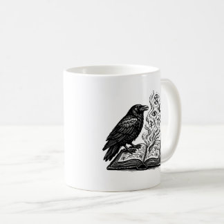Caneca De Café The Raven’s Grimoire - Bookish Gothic Art