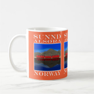 Caneca De Café The Red Boat Houses Sunndalsøra Noruega