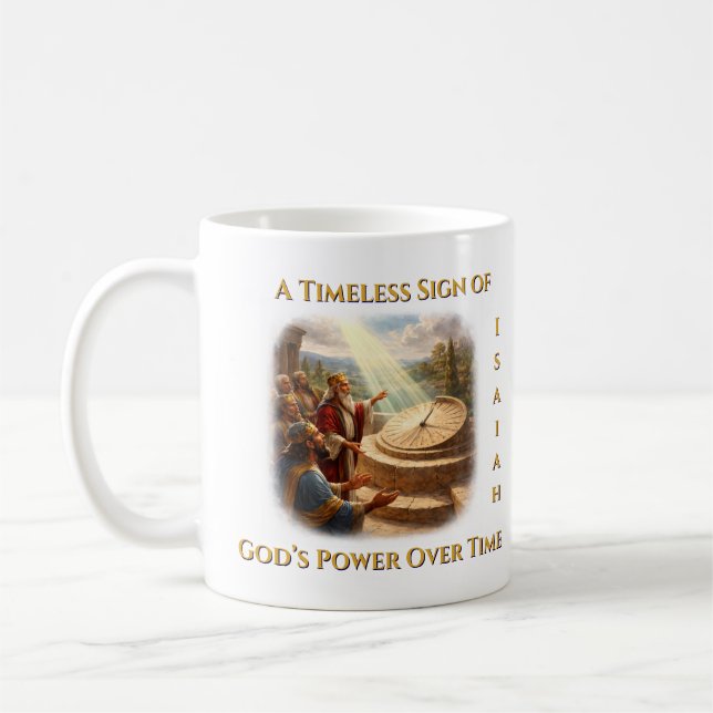 Caneca De Café The Shadow Moves Backward – Biblical Miracle (Esquerda)
