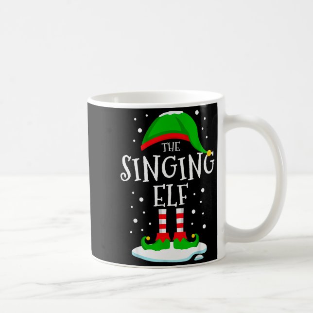 Caneca De Café The Singing Elf Christmas Family Matching Xmas Sin (Direita)