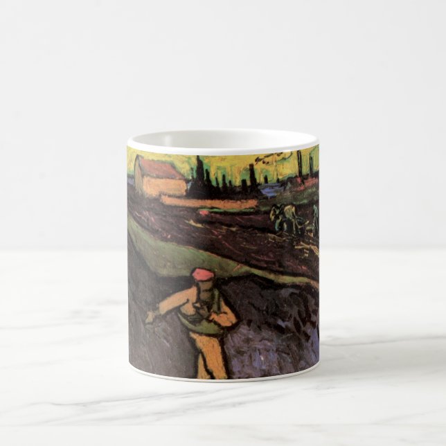 Caneca De Café The Sower: Outsaias de Arles por Vincent van Gogh (Centro)