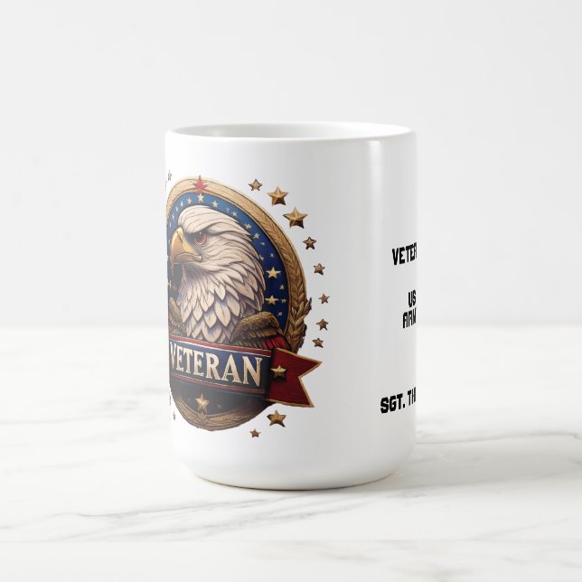 Caneca De Café The United States Military Bold Eagle "Retired" (Centro)
