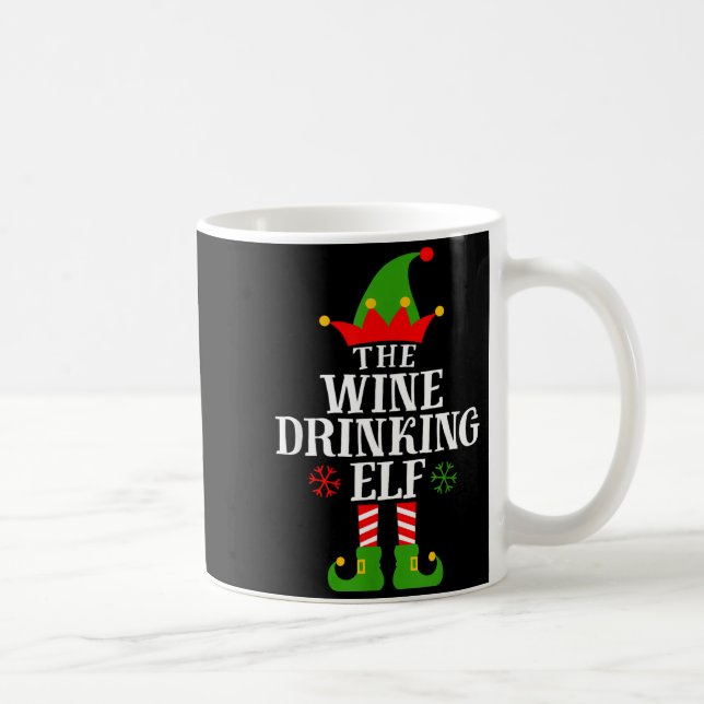 Caneca De Café The Wine Drinking Elf Funny Matching Family Christ (Direita)
