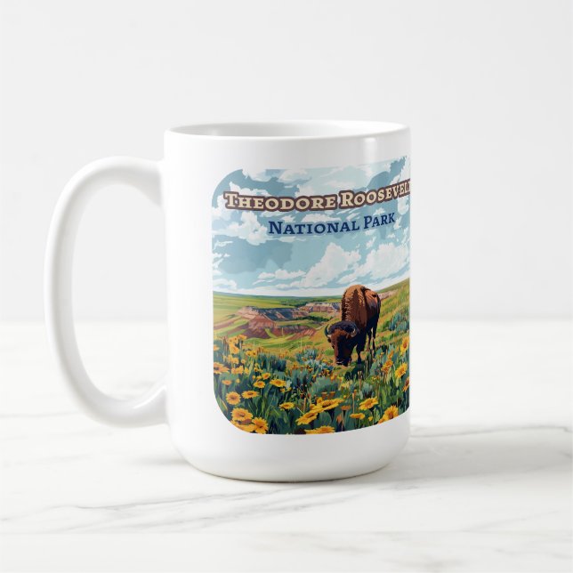 Caneca De Café Theodore Roosevelt National Park Dakota do Norte (Esquerda)