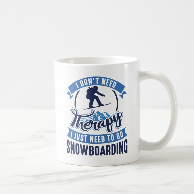 Caneca De Café Therapy Snowboard (Direita)