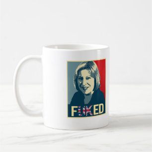 Caneca De Café Theresa pode poster de Fuked --