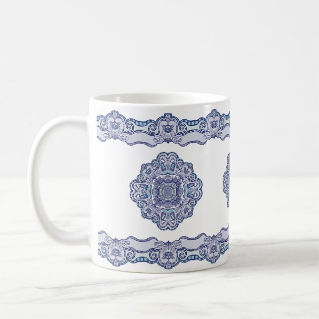 Caneca De Café Thermal Tumbler Blue China inspirou (Esquerda)