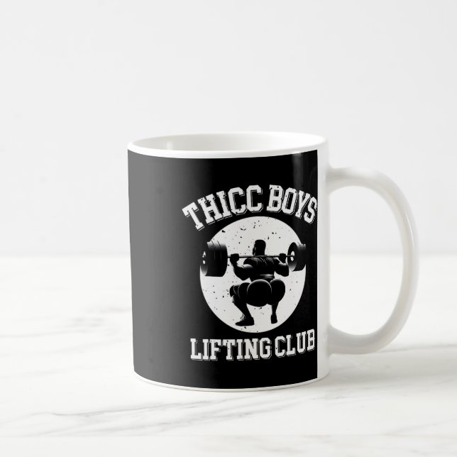 Caneca De Café Thicys Lifting Club Funny Gym Mens Squat Bodyb (Direita)