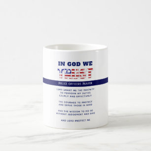 Caneca De Café Thin Blue Line Policial REZA Polícia dos EUA
