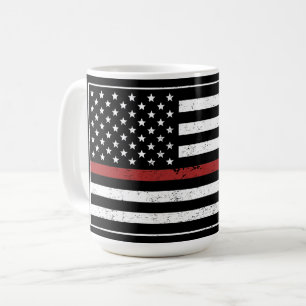 Caneca De Café Thin Red Line USA Flag Fire Department
