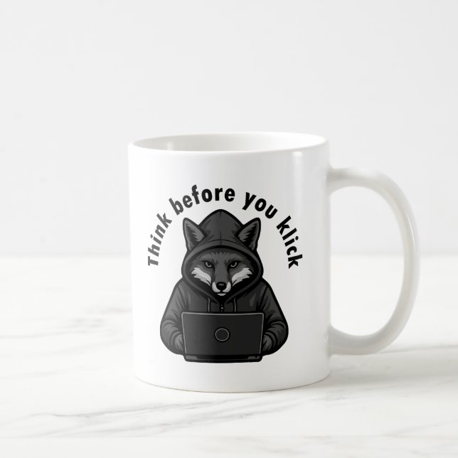 Caneca De Café Think before you click - Cyber Security (Direita)