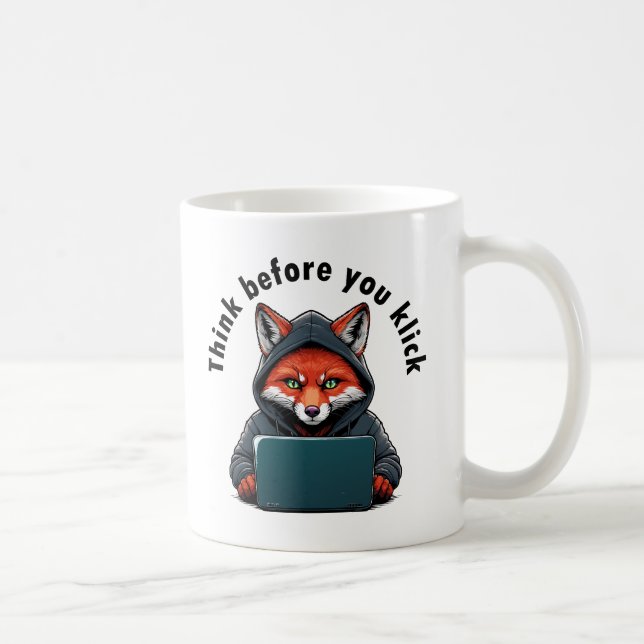 Caneca De Café Think before you click - Cyber Security (Direita)