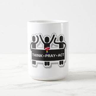 Caneca de Café Think+Pray+Act