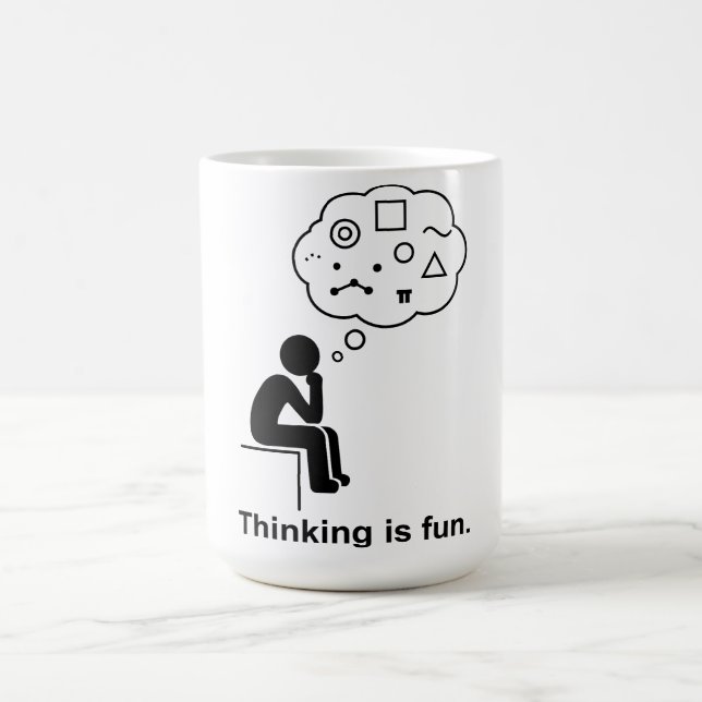 Caneca De Café Thinking_is_fun (Centro)