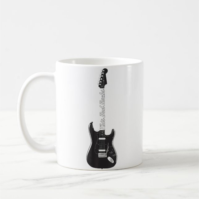 Caneca De Café This Guitar Dad Rocks Music Fathers Day Gift (Esquerda)