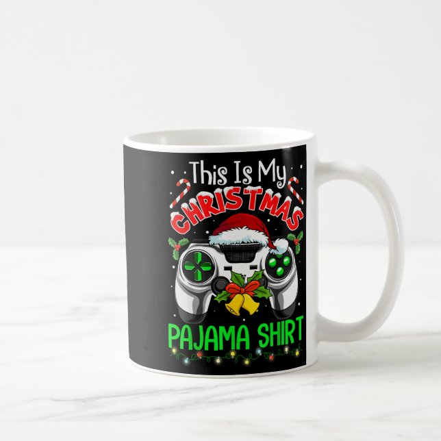 Caneca De Café This Is My Christmas Pajama Gamer Video Game Boys  (Direita)