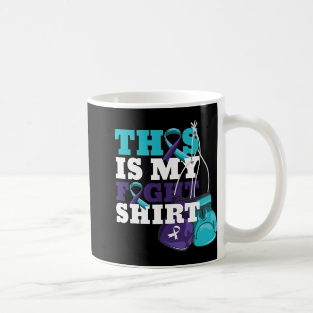 Caneca De Café This Is My Fight Suicide Prevention Fighter Strong (Direita)