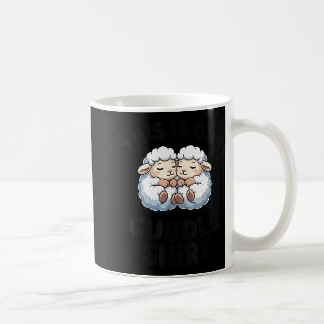 Caneca De Café This Is Our Cuddle Shirt Cute Sheep Couple  (Direita)