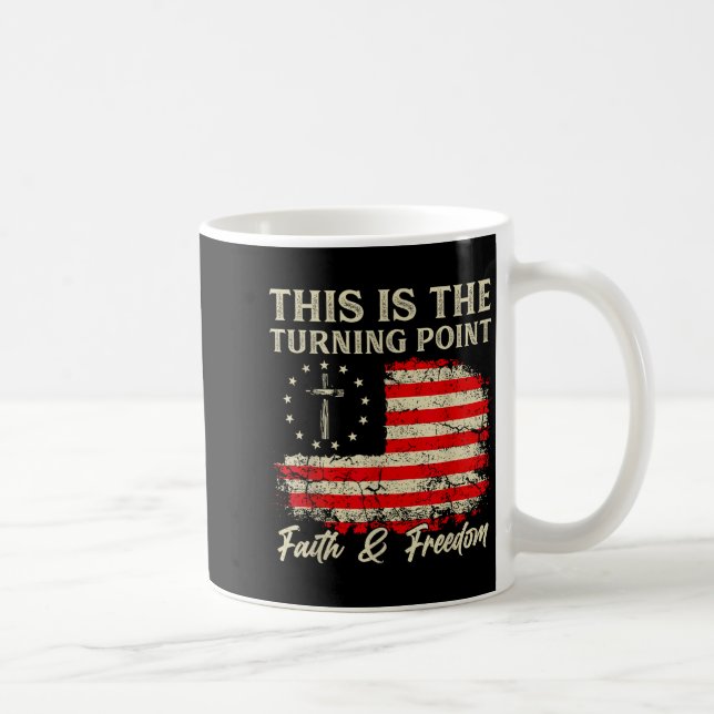 Caneca De Café This Is The Turning Int Patriotic Christian Faith  (Direita)