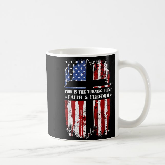 Caneca De Café This Is The Turning Int Patriotic Christian Faith  (Direita)