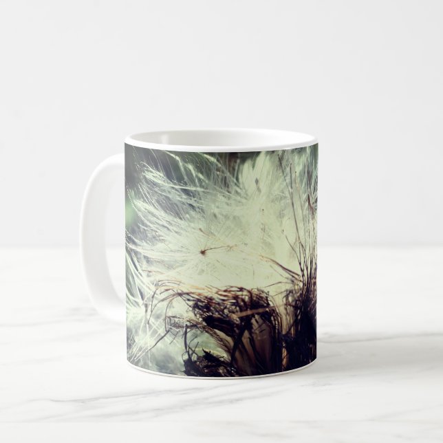Caneca De Café Thiste Fluff Floral (Frente Esquerda)