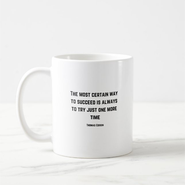 Caneca De Café Thomas Edison Cite - Surest Way Success (Como Suce (Esquerda)