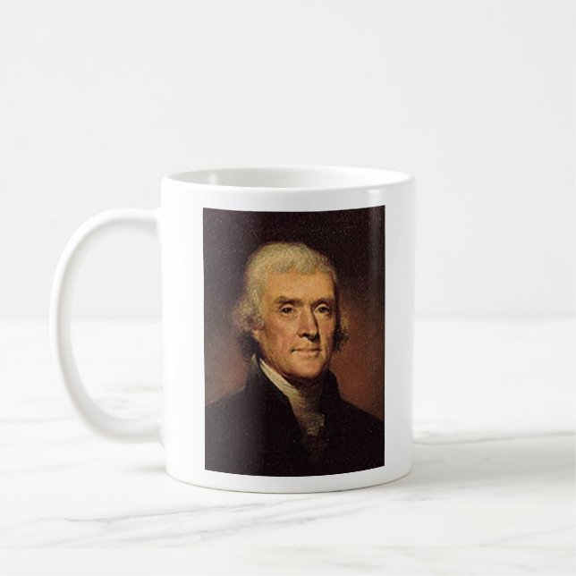 Caneca De Café Thomas Jefferson Liberty Cita Coffee Mug Cerâmico (Esquerda)