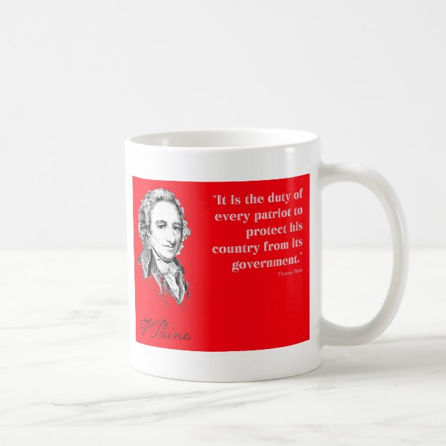 Caneca De Café Thomas Paine (Direita)
