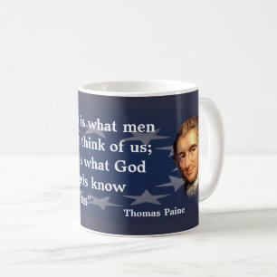 Caneca De Café Thomas Paine Citação sobre Reputação e Personalida