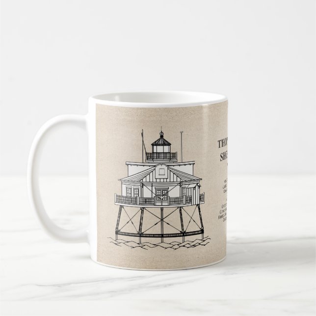 Caneca De Café Thomas Point Shoal Lighthouse - Maryland - SBD (Esquerda)