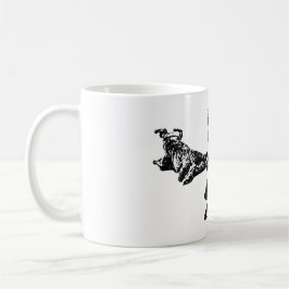 Caneca De Café Three Dogs Mug – Lying Trio in Black Ink