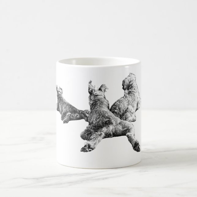 Caneca De Café Three Dogs Mug – Resting Companions in Ink Style (Centro)
