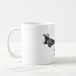 Caneca De Café Three Dogs Mug – Resting Companions in Ink Style