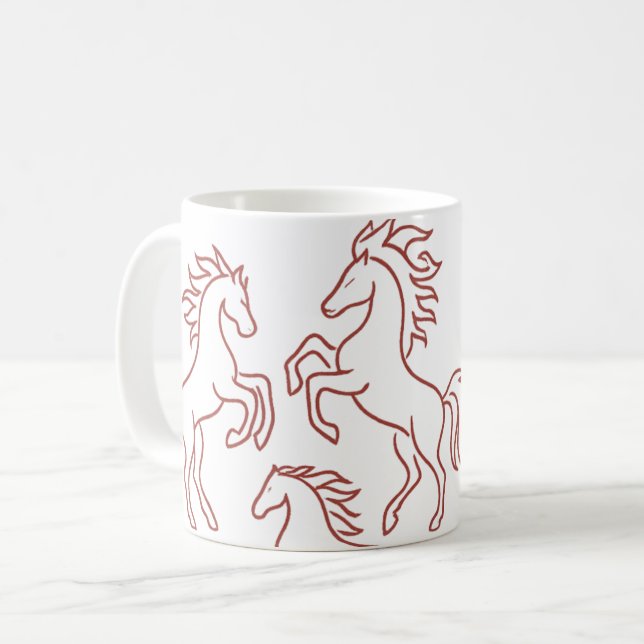 Caneca De Café Three Fire Horse Mug 2026 (Frente Esquerda)