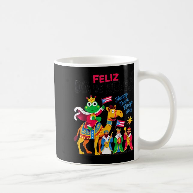 Caneca De Café Three Kings Day Puerto Rican &amp; Coqui Frog Bori (Direita)