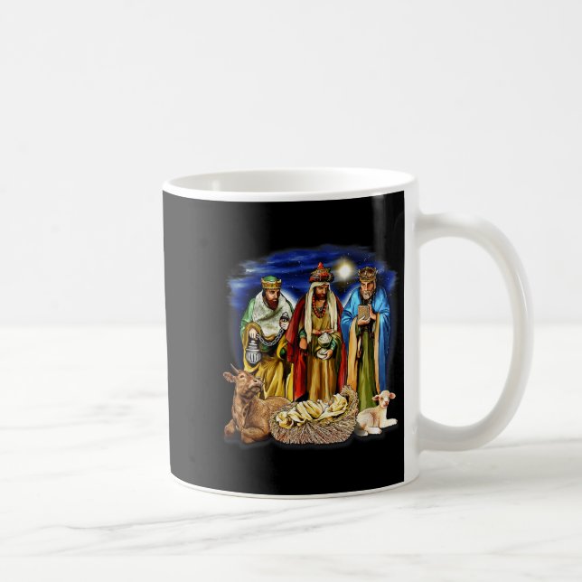 Caneca De Café Three Kings Shirt Nativity Scene Shirt Christmas S (Direita)