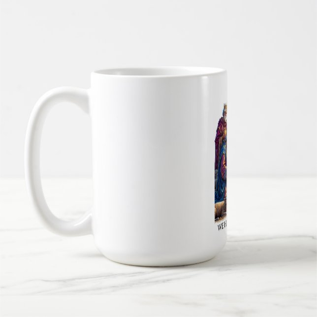 Caneca De Café Three Wise Men T-Shirt, Adoration Epiphany Art (Esquerda)