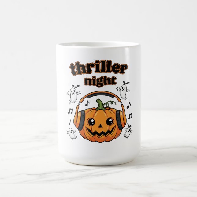 Caneca De Café Thriller Night Pumpkin Halloween (Centro)