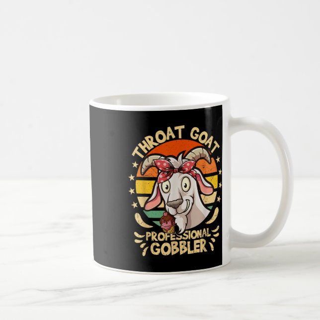 Caneca De Café Throat Goat Retro Inappropriate Adult Humor Funny  (Direita)