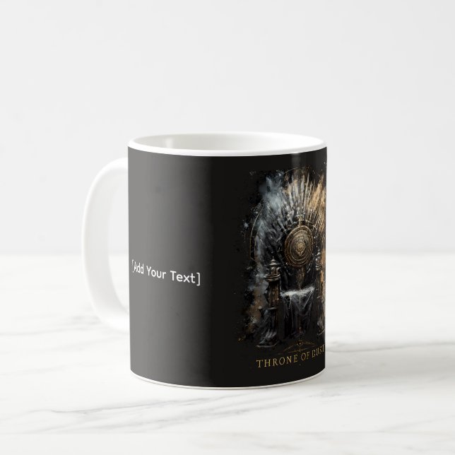 Caneca De Café Throne of Dust Dark Fantasy (Frente Esquerda)