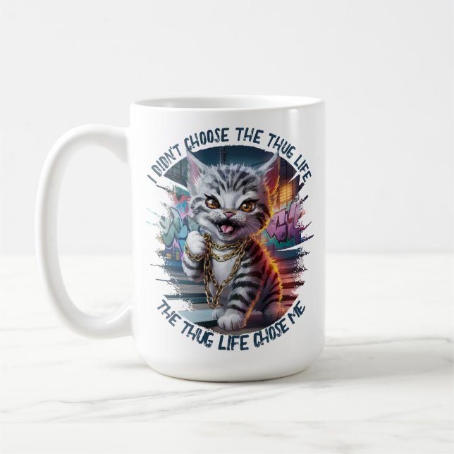 Caneca De Café Thug Life Kitten (Esquerda)