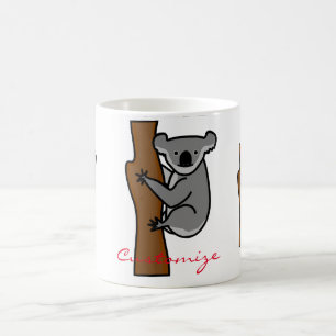 Caneca De Café Thunder_Cove da Árvore Subindo do Urso Koala
