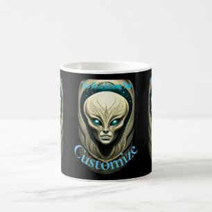 Caneca De Café Thunder_Cove da Cabeça do Crânio da alienígena