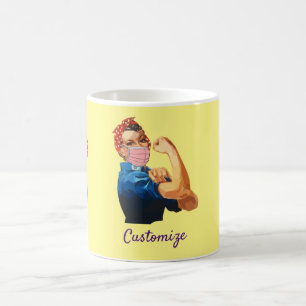 Caneca De Café Thunder_Cove de Empoderamento Mascarado para Mulhe