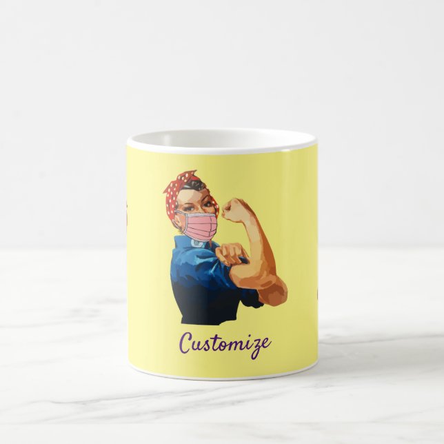 Caneca De Café Thunder_Cove de Empoderamento Mascarado para Mulhe (Centro)