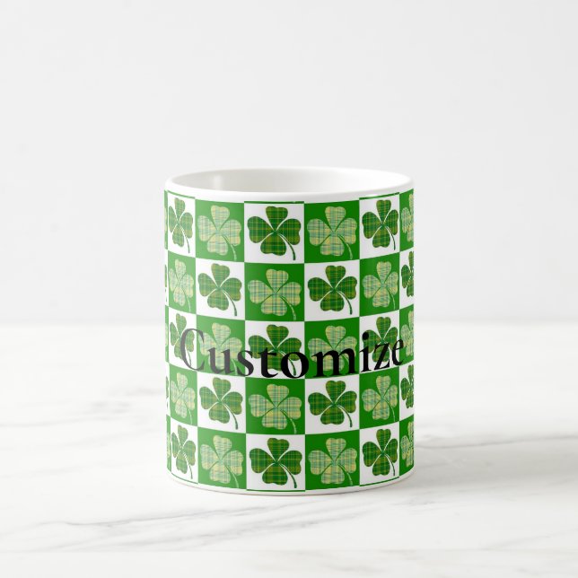 Caneca De Café Thunder_Cove do Padrão Shamrock (Centro)